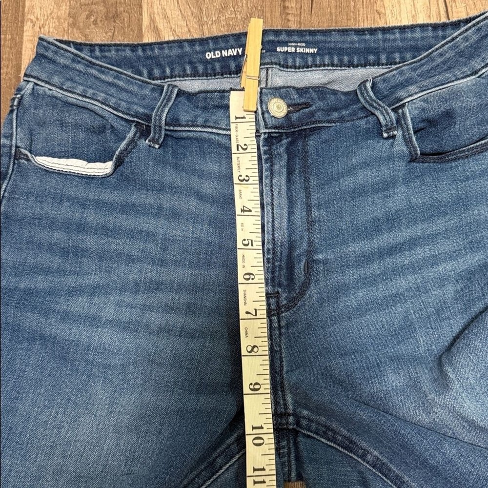 Old Navy High-Rise Super Skinny Jeans Womens 10 Petite Blue Denim‎ Medium Wash - Picture 5 of 9